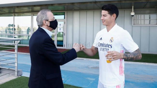 James Rodriguez y Florentino Perez