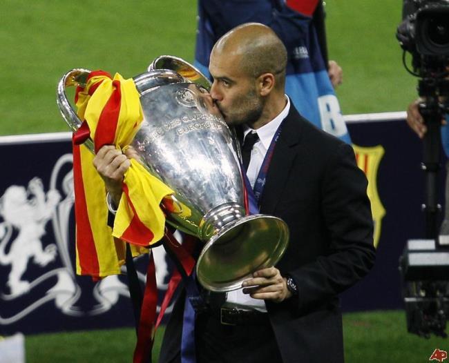 Guardiola con la Champions League de 2011