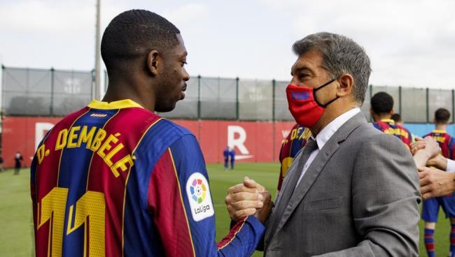 Dembélé y Laporta