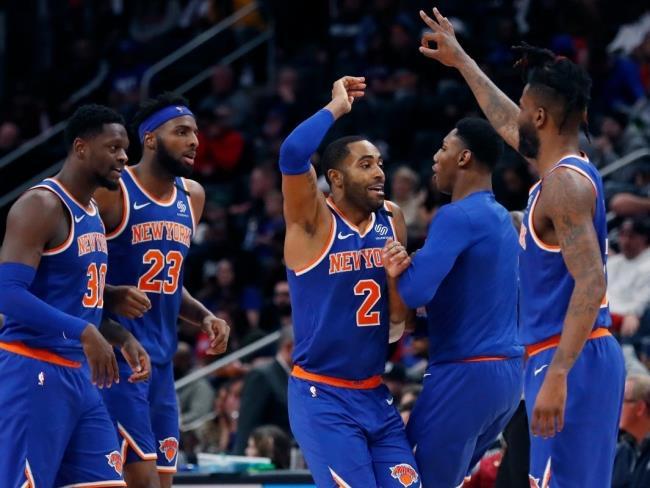 Los Knicks en una de las numerosas victorias de este año