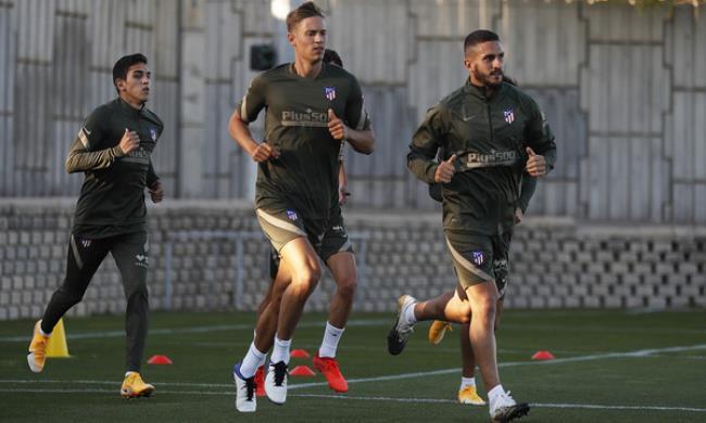 Entrenamiento del Atlético de Madrid en este 2021