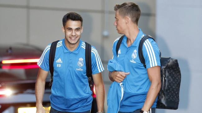 Reguilón y Llorente con el Real Madrid