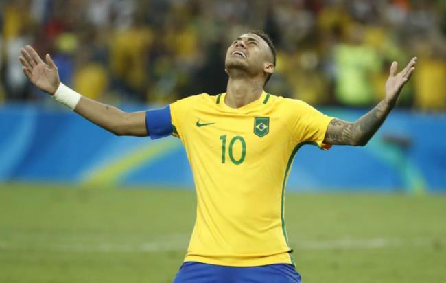 Neymar en los JJOO de Brasil, en 2016