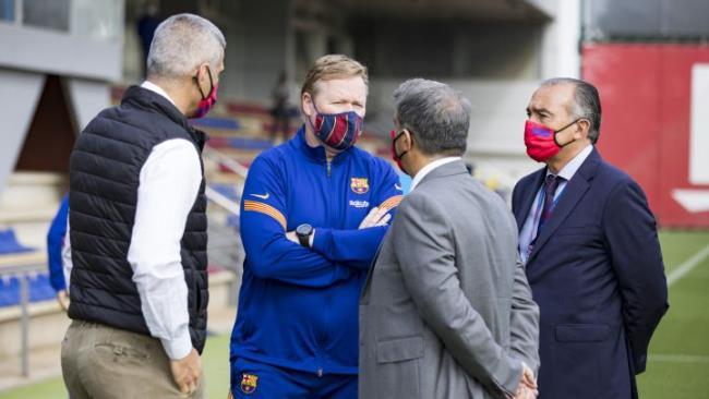 Ronald Koeman y Joan Laporta