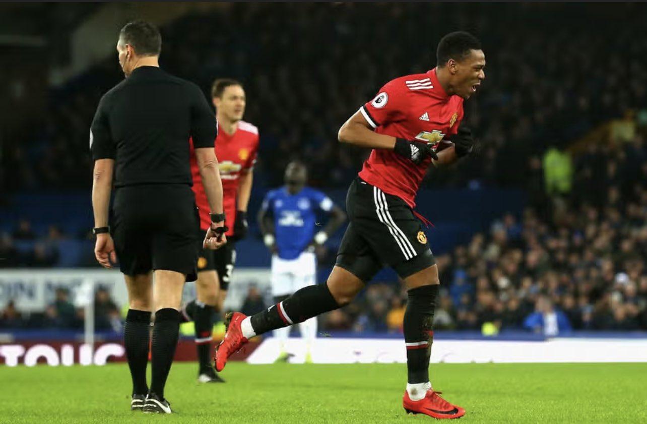 Anthony Martial, futbolista del Manchester United, en un encuentro.