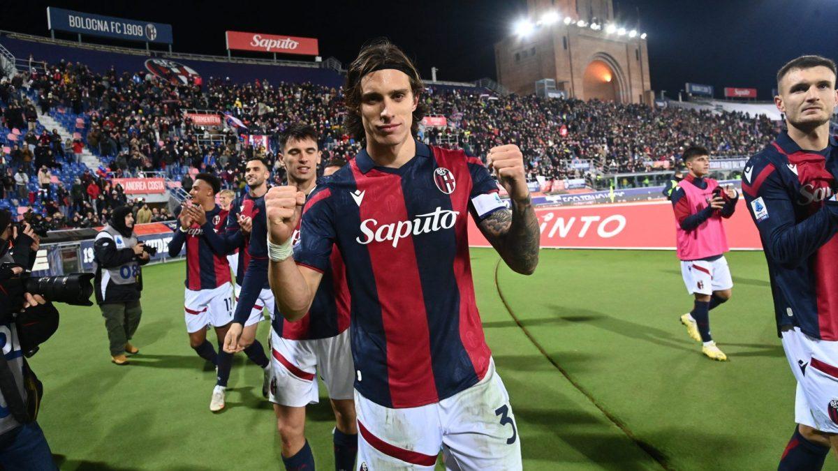 Calafiori fue parte del Bologna que clasificó a la Champions.