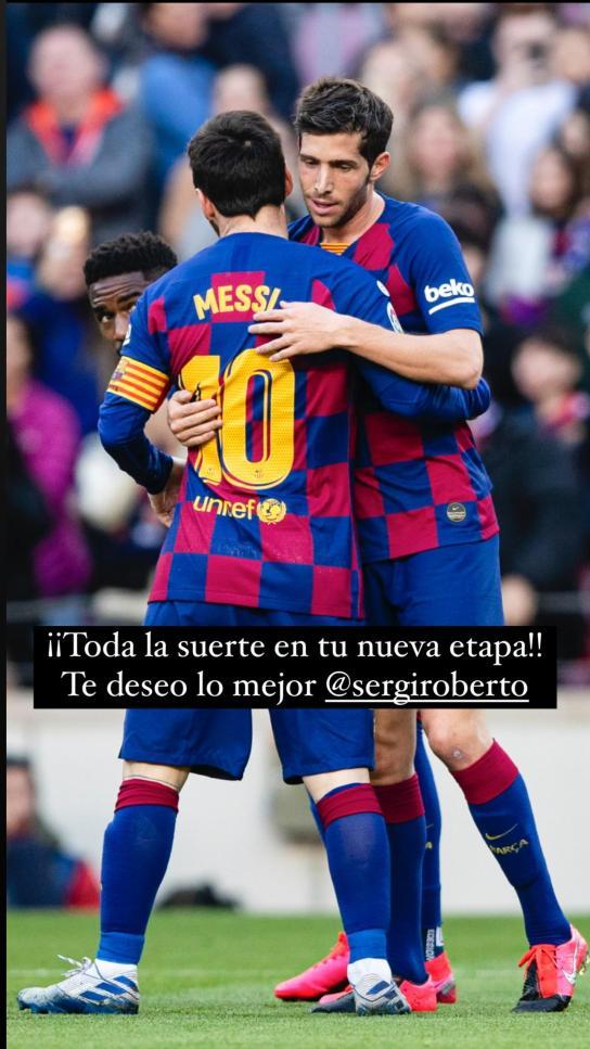 Messi se despidió de Sergi.