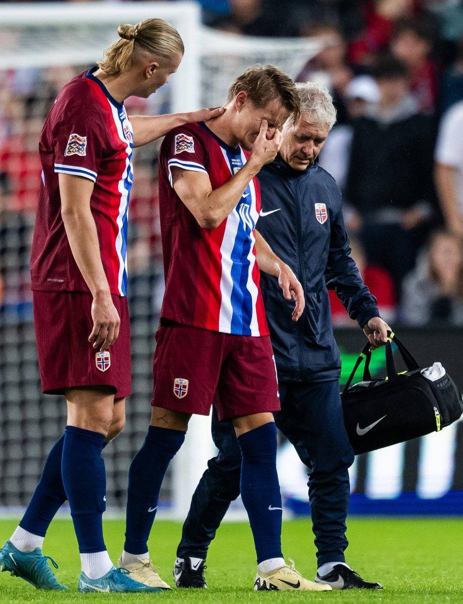 Odegaard se lesionó.