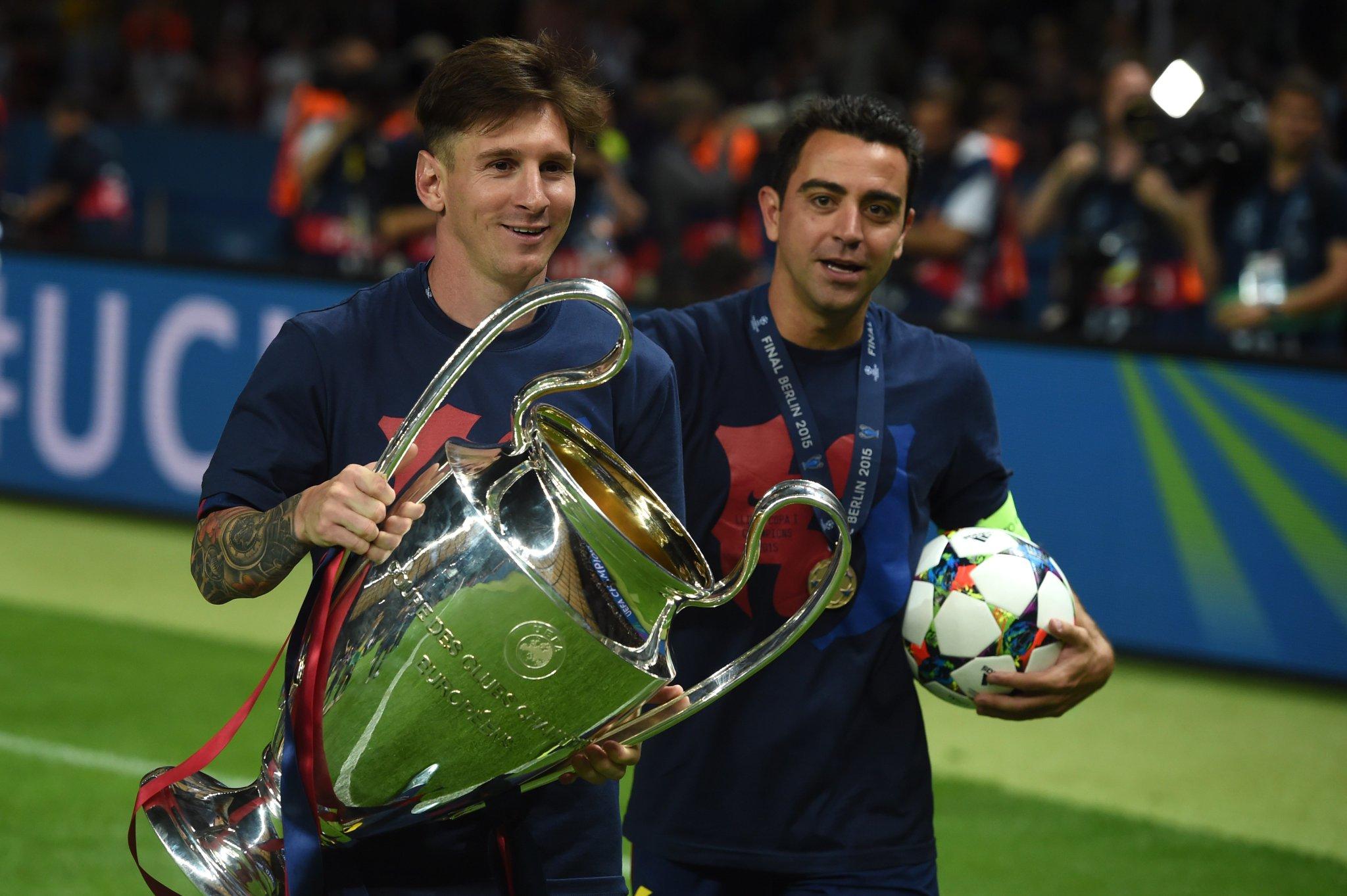 Messi y Xavi