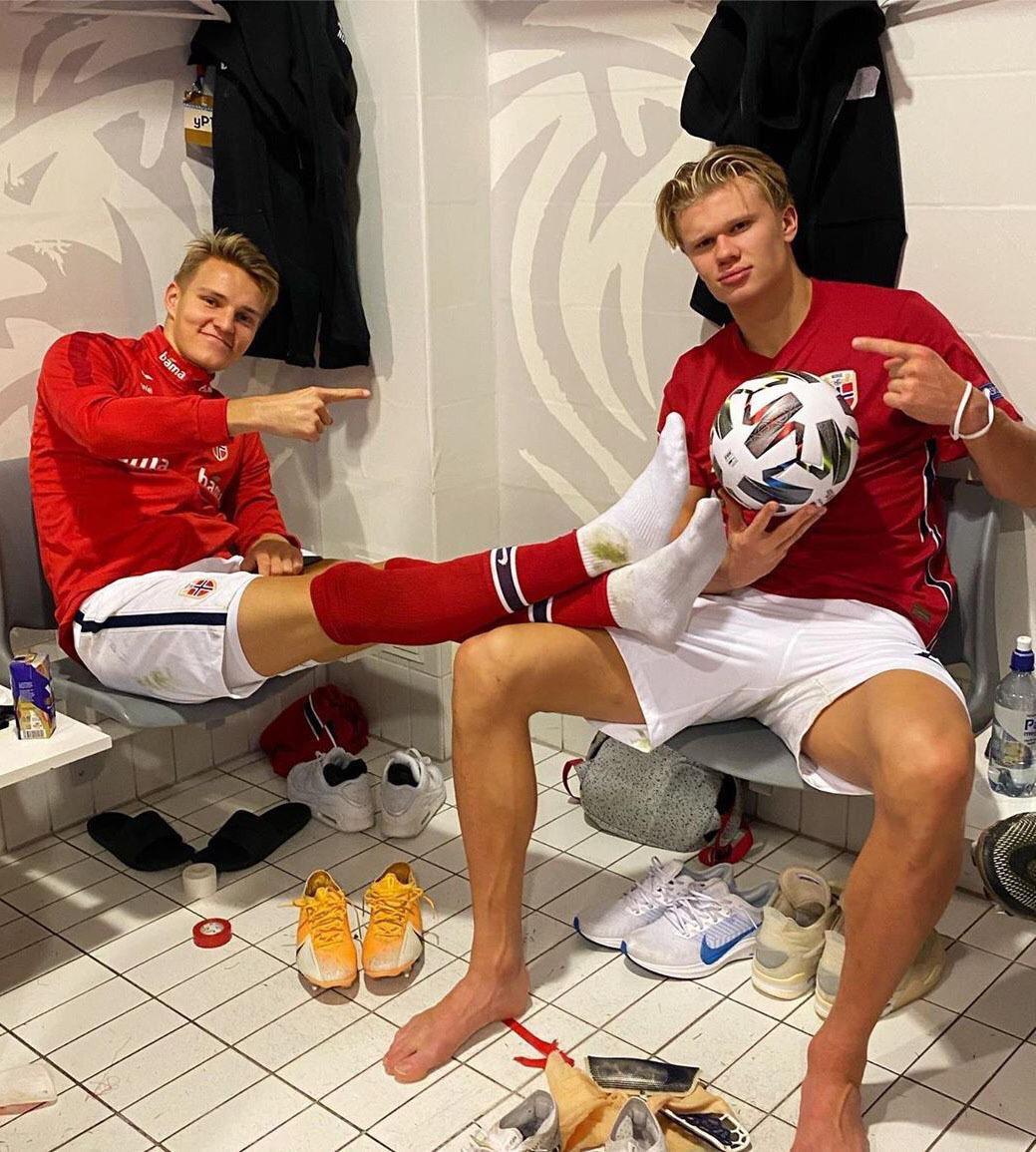 Odegaard y Haaland