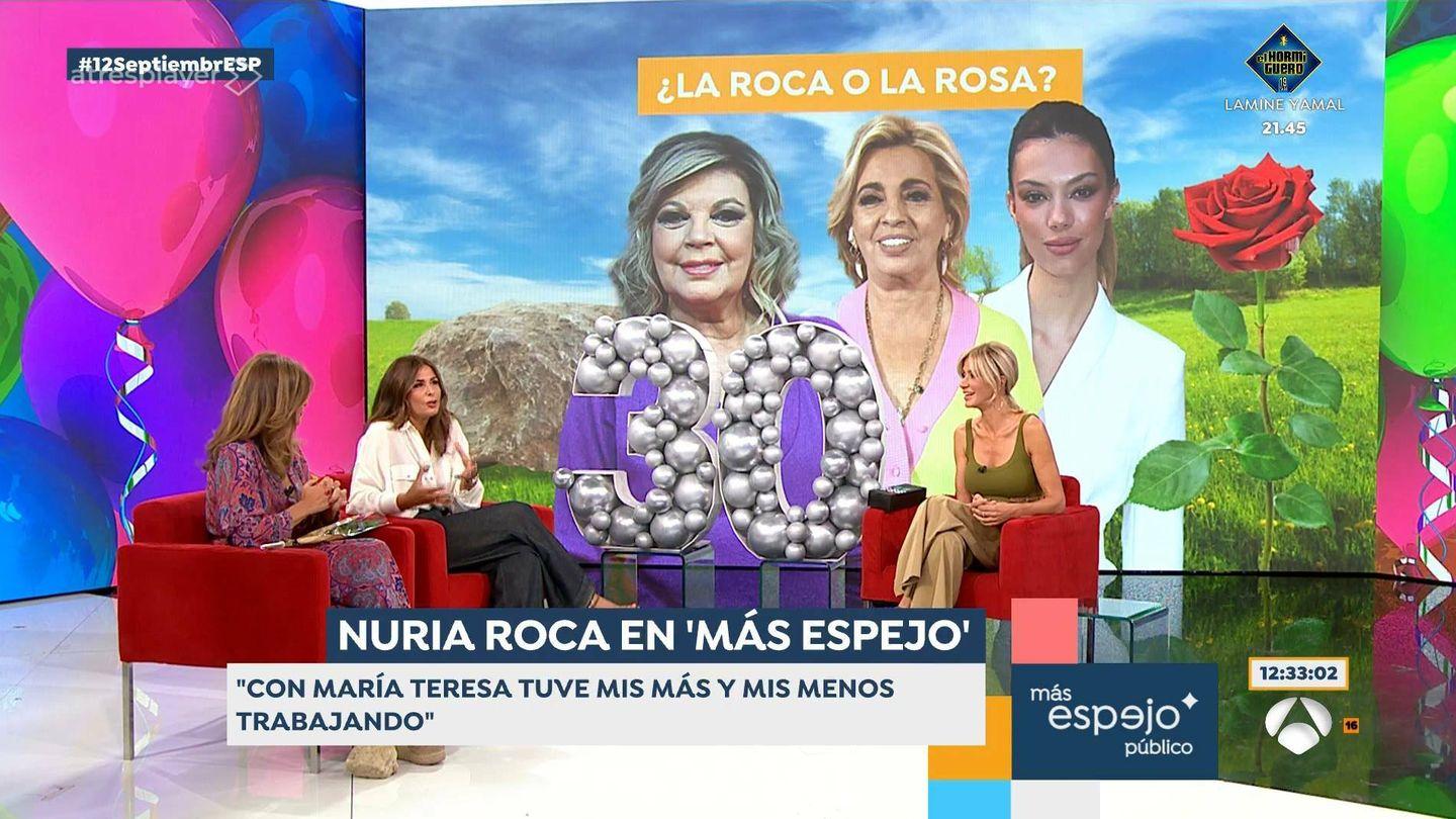 Nuria Roca conversando con Gema López