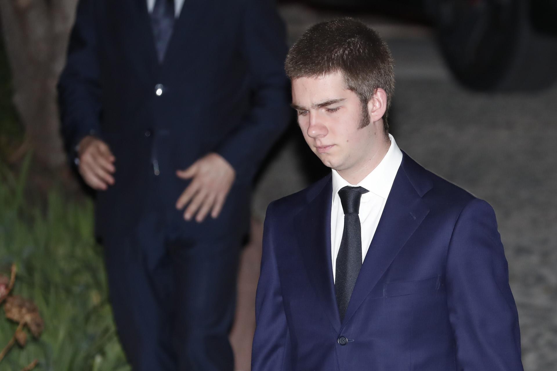 Juan Urdangarin en el funeral de Pilar de Borbon