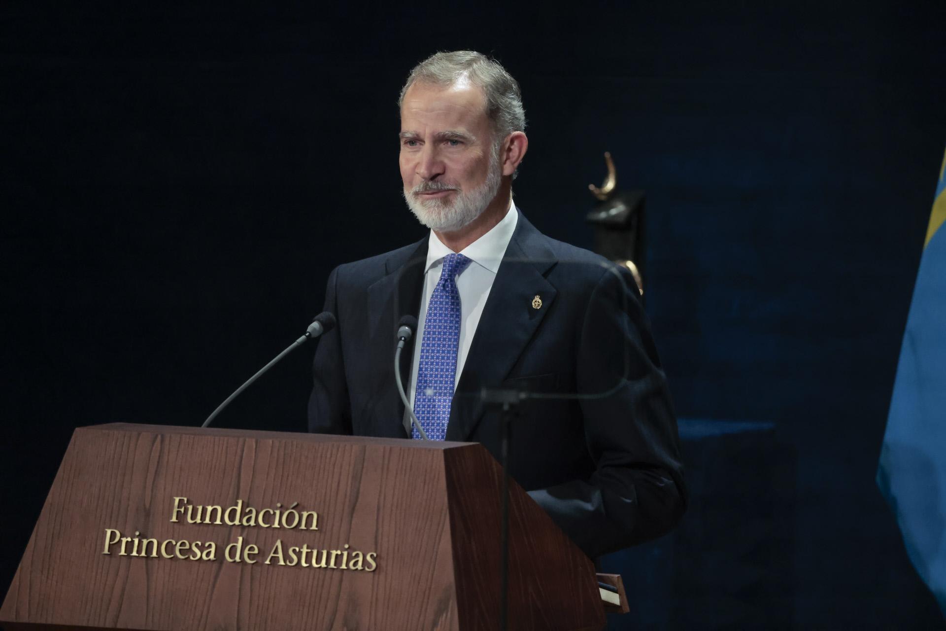 El rey Felipe Vi en los Premios Princesa de Asturias 2024