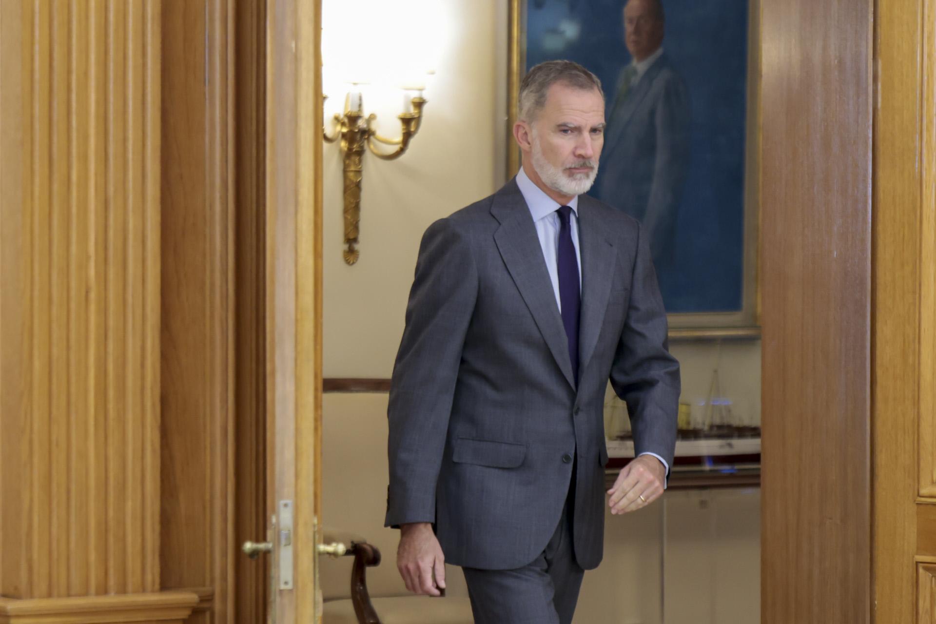 Rey Felipe VI en una reunión en Madrid