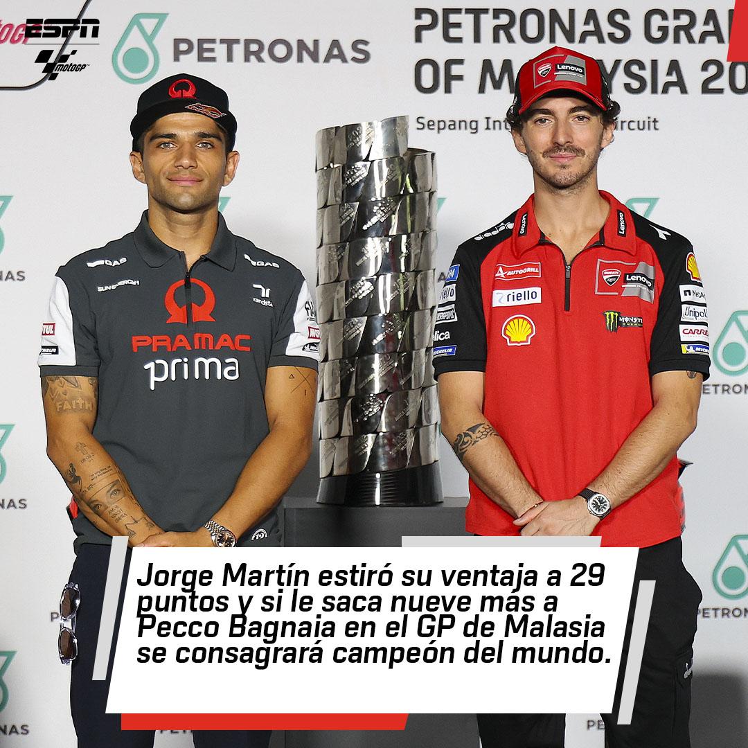 Bagnaia y Martín