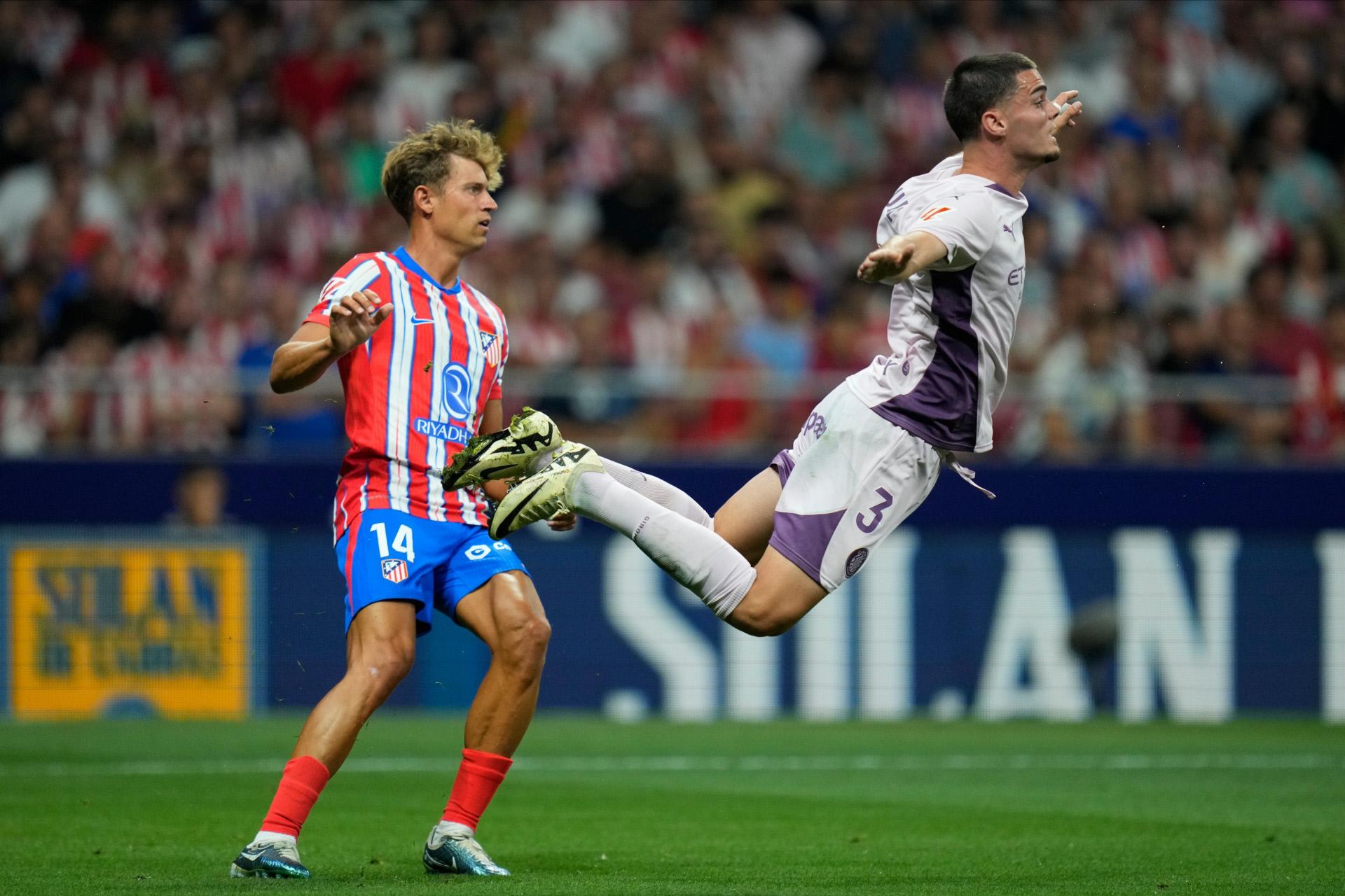 Miguel, ante el Atleti