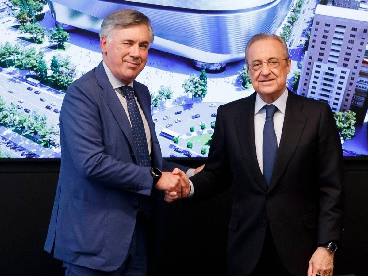 Carlo Ancelotti y Florentino Pérez