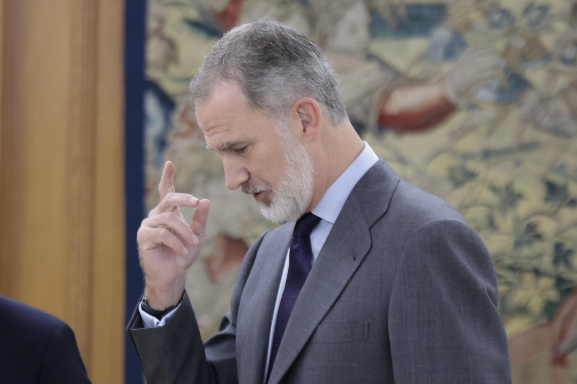 Rey Felipe VI viendo hacia abajo