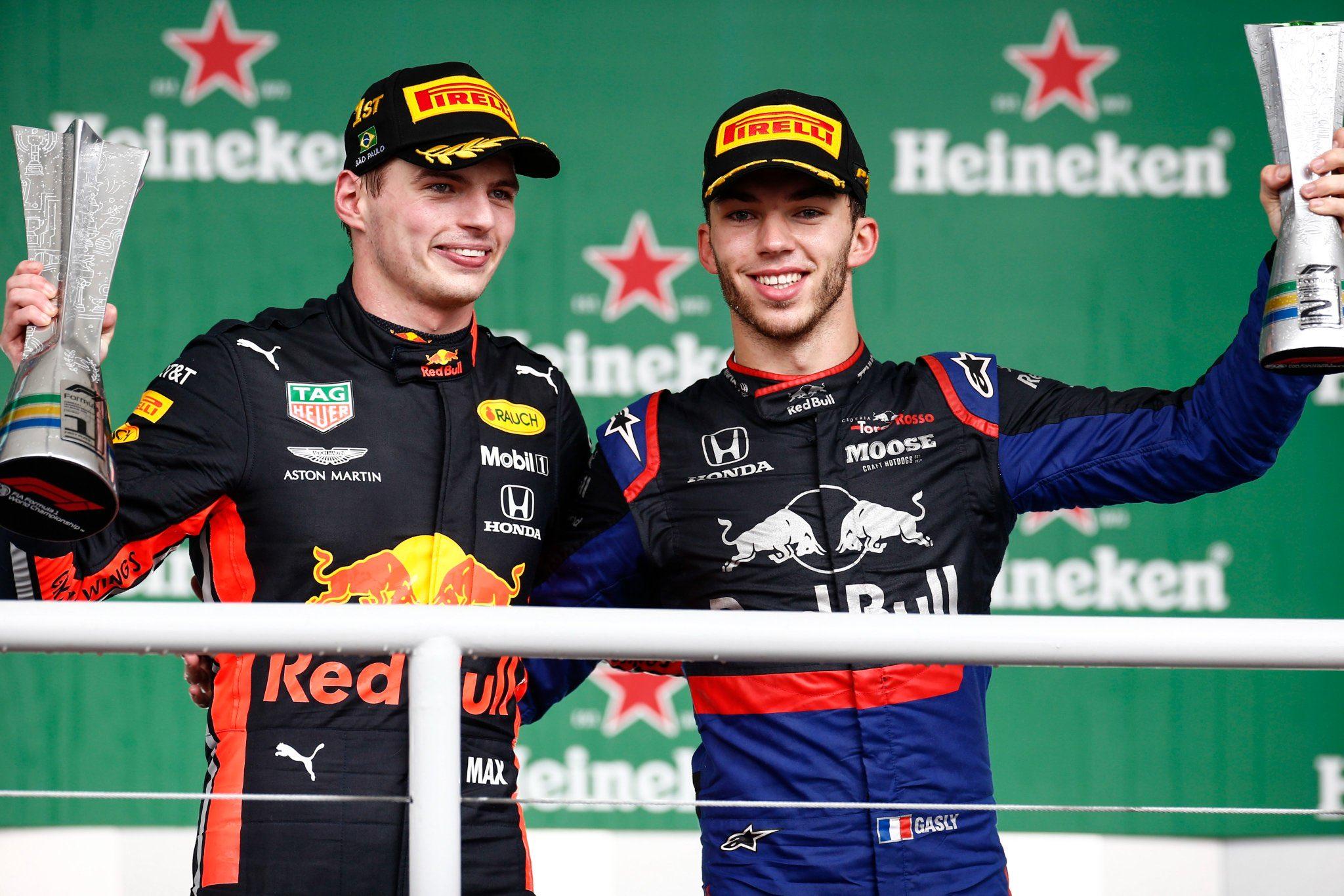 Gasly y Verstappen