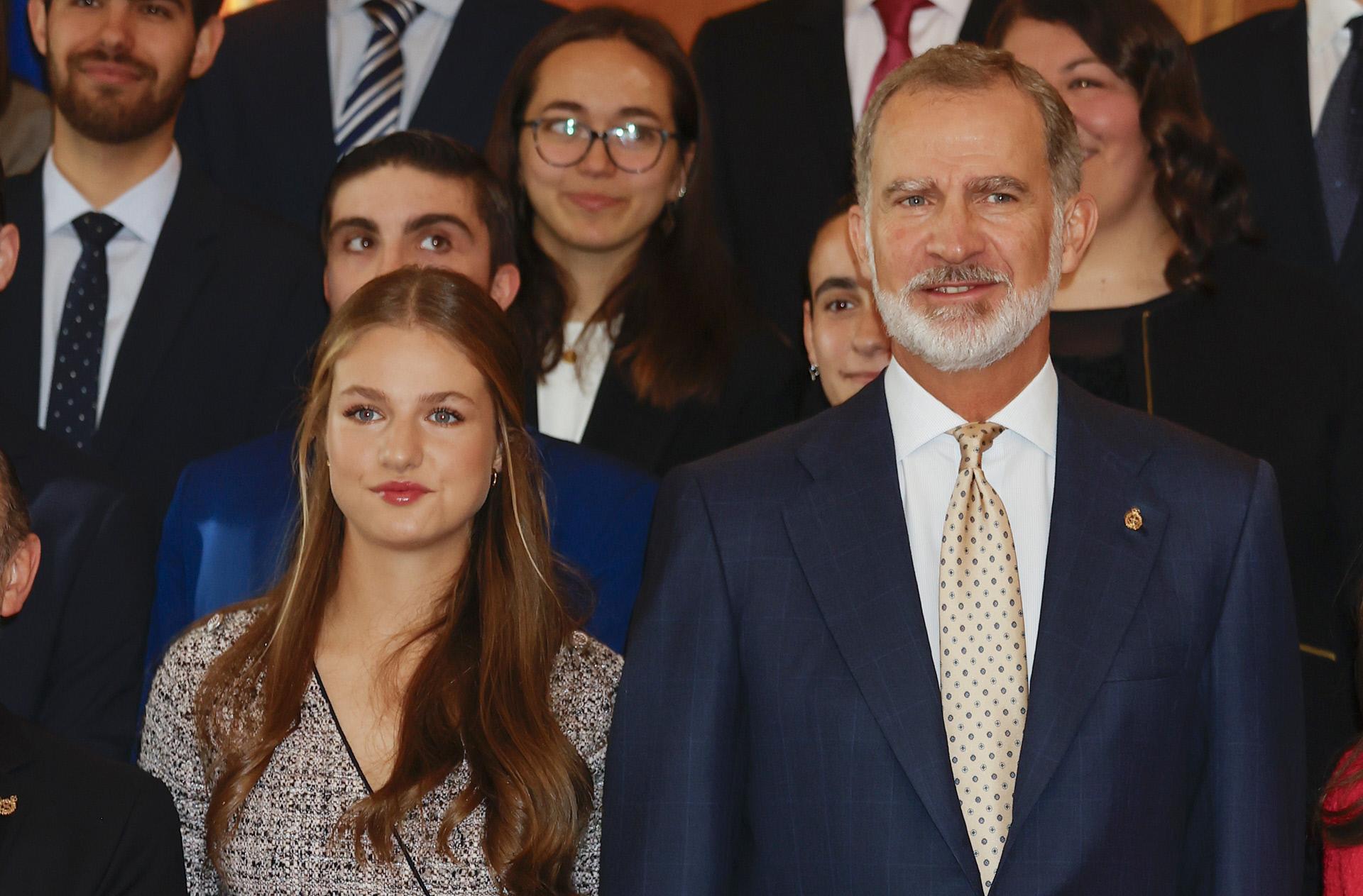 Princesa Leonor y el rey Felipe VI