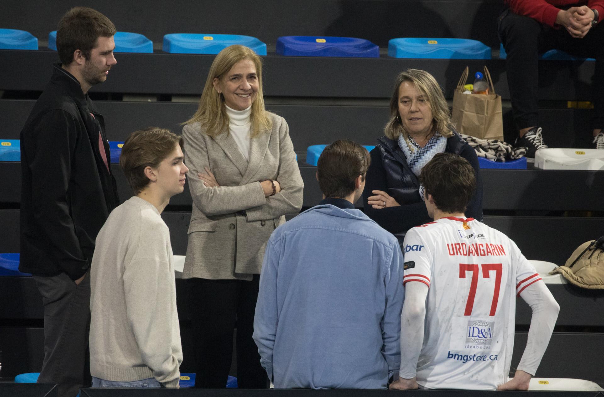 La infanta Cristina y sus hijos Juan, Miguel y Pablo