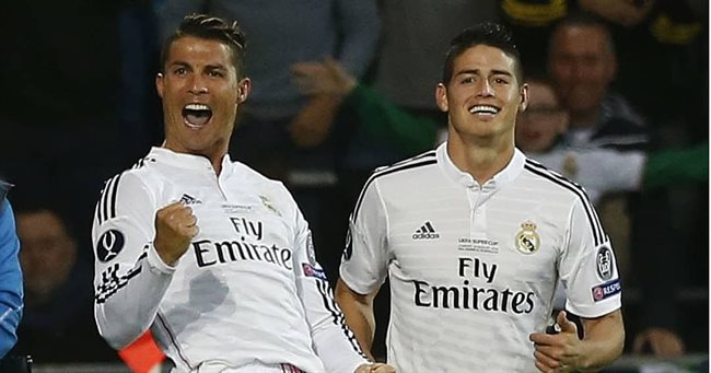 Cristiano Ronaldo y James Rodríguez