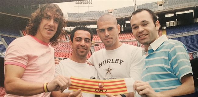 Xavi y Víctor Valdés