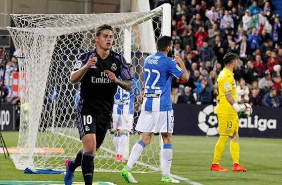 James Rodríguez le 'monta un numerito' a Zidane en el trámite (que no lo fue tanto) de Leganés