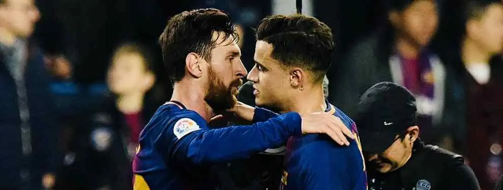 Coutinho se alía con Messi (y Luis Suárez) para liquidar a un crack del Barça