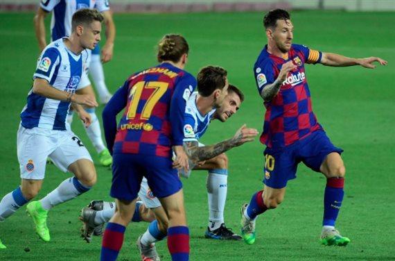 Messi pone patas arriba el Barça-Espanyol con una bomba