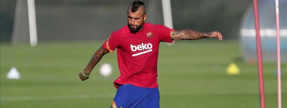 Llegan a las manos. Arturo Vidal en la pelea. El Barça de Koeman, roto