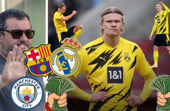 Erling Haaland y Mino Raiola zanjan el futuro del crack: Europa arde