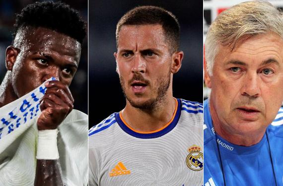 Eden Hazard está harto: dispara a Vinícius y avisa a Carlo Ancelotti