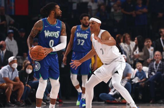 ¡La imagen de la noche! Los Timberwolves vencen "contra 7"