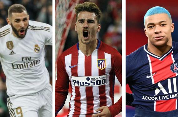 Benzema, Griezmann y Mbappé tienen el mismo problema: miran a la Juve