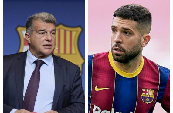 Laporta ultima un regreso triunfal para librarse por fin de Jordi Alba