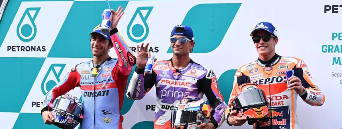 Jorge Martín dispara dos veces, como Valentino Rossi y Marc Márquez y directo a Bagnaia y Bastianini