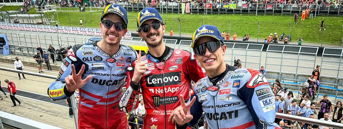 Márquez y Bagnaia, únicas sonrisas: frustración en casa Rossi y aviso serio en Ducati, Honda y KTM