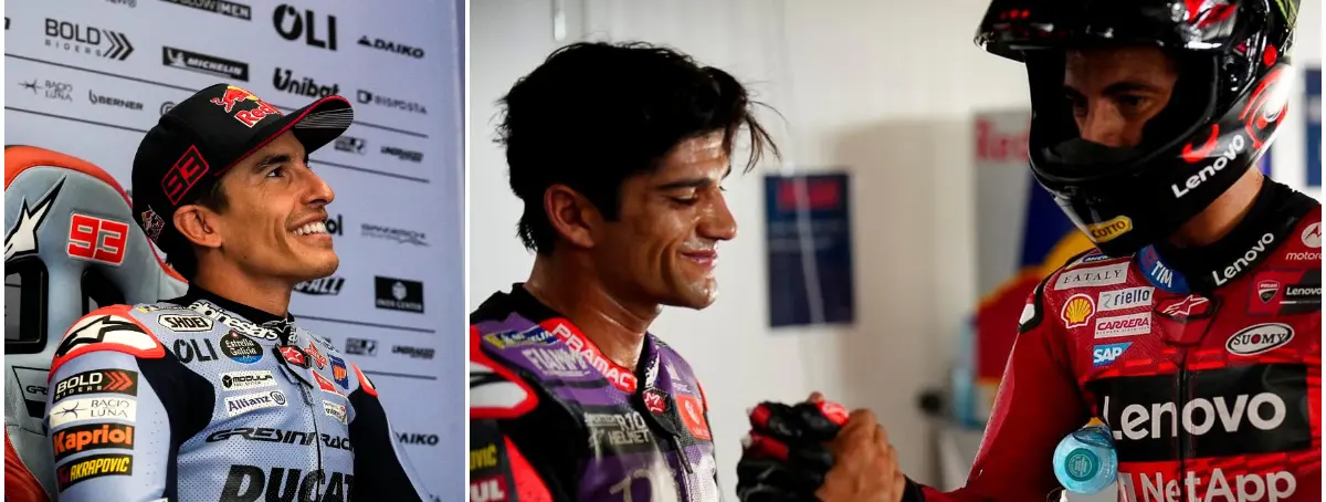 Ahí está la clave de Márquez en Aragón y hasta Rossi se sorprende del fuego amigo: retrata a Bagnaia