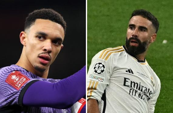 Por Alexander-Arnold, Florentino Pérez llama a Erik Ten Hag por el relevo portugués de Dani Carvajal