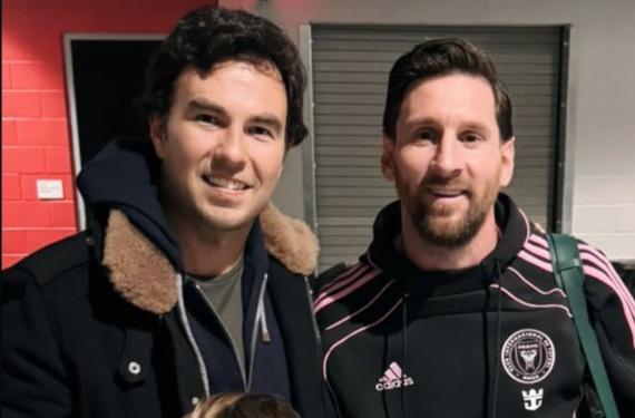 Checo Pérez y Messi juntos, el encuentro que podría aclarar el incierto futuro del piloto en la F1