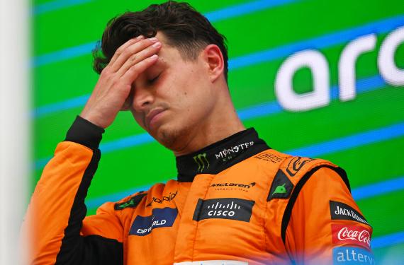 Lando Norris estalla de rabia,  su Ferrari F40 de 3 millones de euros acaba destrozado tras un accidente